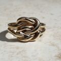 Double Knot Ring in 9ct Gold, a UK M 1/2 or a US 6 1/2