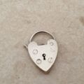 Vintage Plain Heart Padlock in Silver