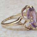 Reserved – Oval Amethyst Solitaire Ring in 9ct Gold.