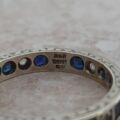 Sapphire and Spinel Full Eternity Ring in 9ct Gold, a UK M or a US 6 1/2