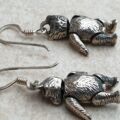 Sterling Silver Teddy Bear Earrings