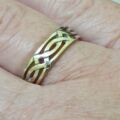 Celtic Knot White Gold Band Ring in 9ct,  a UK M 1/2 or a US 6 3/4.