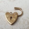 Plain Heart Padlock in 9ct Gold
