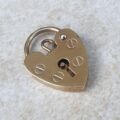 Small Plain Heart Padlock in 9ct Gold