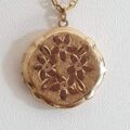 Ornate Flower Locket in 9ct Gold