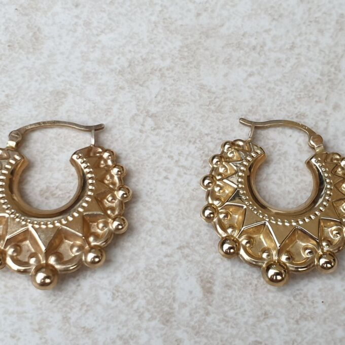 Gypsy Hoop Earrings in 9ct Gold