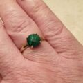 Reserved – Malachite Ring in 9ct Gold, a UK J 1/2 or a US 5 1/4