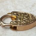 Antique Engraved Heart Padlock in 9ct Gold