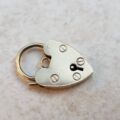 Large Plain Heart Padlock in 9ct Gold