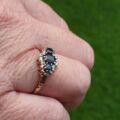 Three Stone Sapphire Ring in 9ct Gold, a UK K or a US 5 1/2