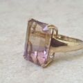 Ametrine Solitaire Ring in 9ct Gold, a UK O 1/2 or a US 7 1/2