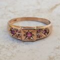 Star Set Ruby Ring in 9ct Rose Gold, a UK O 1/2 or a US 7 3/4