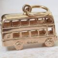 Double Decker Bus Pendant in 9ct Gold.