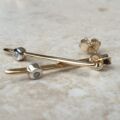 Bar Drop Diamond Earrings in 9ct Gold