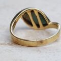 Unusual Modernist Larimar Ring in 9ct Gold, a UK O 1/2 or a US 7 3/4.