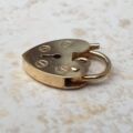 Simple Small Heart Padlock in 9ct Gold.