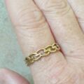 Chain Link Design Ring in 9ct Gold.