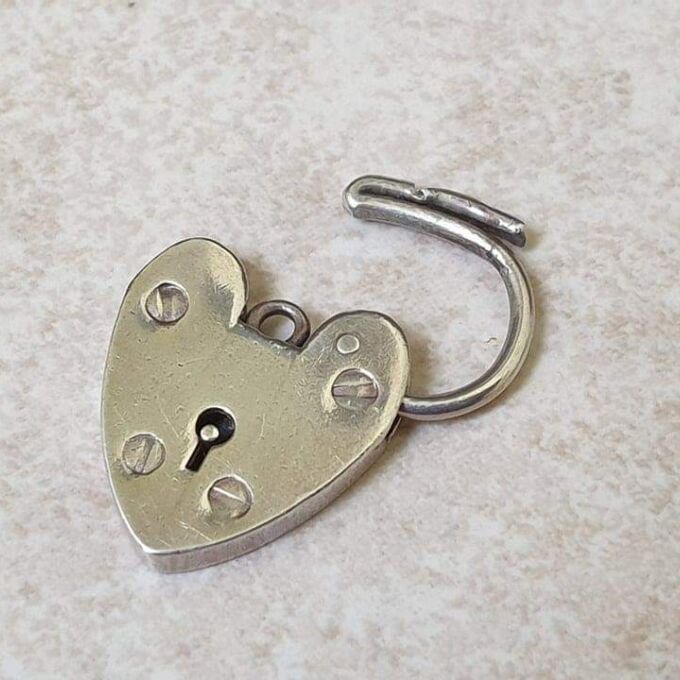 Reserved – Plain Heart Padlock in Sterling Silver