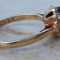 Flower Sapphire and Diamond Rose Ring in 9ct Gold, a UK J 1/2 or a US 5 1/4.