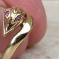 Snake Ring in 9ct Gold,  a UK L or a US 6.