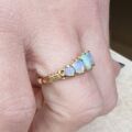 Graduating Five Stone Opal Ring in 9ct Gold,  a UK O or a US 7 3/4.