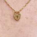 Tiny Working Heart Padlock in 9ct Gold