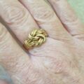 Double Lovers Knot Ring in 9ct Gold, a UK Q 1/2 or a US 8 1/2