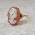 Vintage Cameo ring in 9ct Gold, a UK I 1/2 or a US 4 3/4