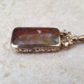 Substantial Double Sided Agate Pendant in 9ct Gold