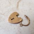Plain Heart Padlock in 9ct Rose Gold