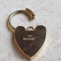 Engraved Heart Padlock in 9ct Gold