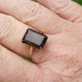 Smoky Quartz Ring in 9ct Gold.