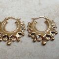 Gypsy Style Creole Earrings in 9ct Gold.