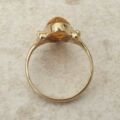 Marquise or Navette Amber Ring in 9ct Gold.