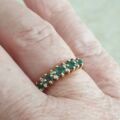 Emerald and Diamond Ring in 9ct Gold, a UK L or a US 6.