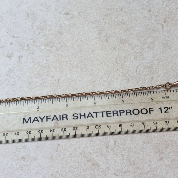 Belcher Chain Bracelet with Dog Clip, 7 1/2 inches, in 9ct Gold