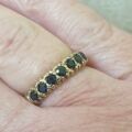 Blue Sapphire Stacking Eternity Band in 9ct Gold,  a UK K 1/2 or a US 5 3/4.