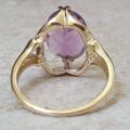 Reserved – Oval Amethyst Solitaire Ring in 9ct Gold.