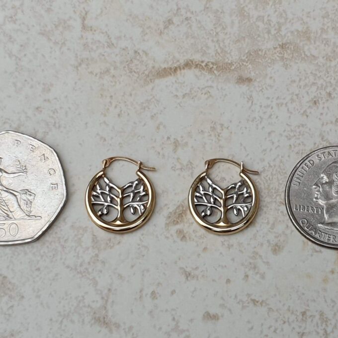 Tree of Life Earrings in 9ct Gold