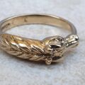 Horse Head and Mane Ring in 9ct Gold,  a UK O or a US 7 1/4.