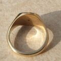 Heavy Diamond Set Signet Ring in 9ct Gold,  a UK S or a US 9 1/4.