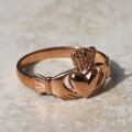 Simple Claddagh Ring in 9ct Rose Gold, a UK L 1/2 or a US 6 1/4