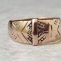 Antique Buckle or Belt Style Ring in 9ct Gold, a UK O 1/2 or a US 7 1/2