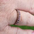 Ruby Half Eternity Stacking Band in 18ct White Gold