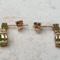Peridot Heart Drop earrings in 9ct Gold
