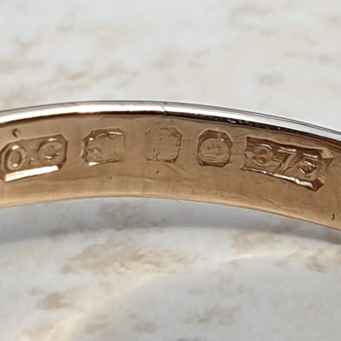 Fancy Set Solitaire Smoky Quartz Ring in 9ct Gold,  a UK P or a US 7 3/4.