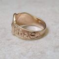 Ornate Wide Buckle Ring in 9ct Gold.