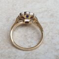 Antique Sapphire and Diamond Daisy Ring in 18ct Gold, a UK I 1/2 or a US 4 3/4.