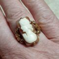 Huge Cameo Ring in 9ct Gold, a UK J or a US 5