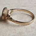Masonic Ring in Onyx and 9ct Gold, a UK M 1/2 or a US 6 3/4